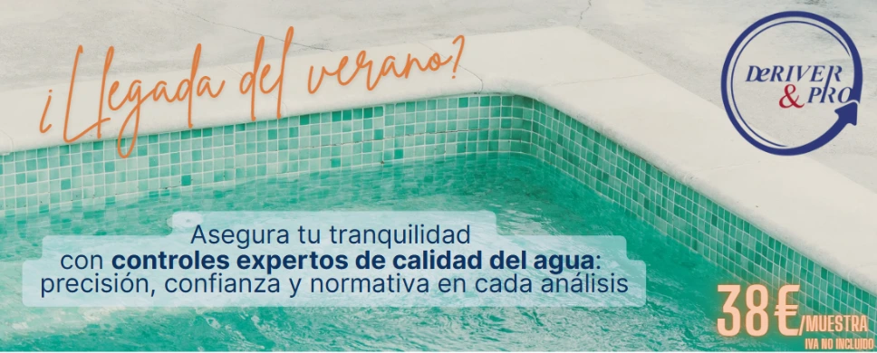 Analítica periodica (mensual) para el control de calidad de agua de piscina. Precio por vaso y muestra.